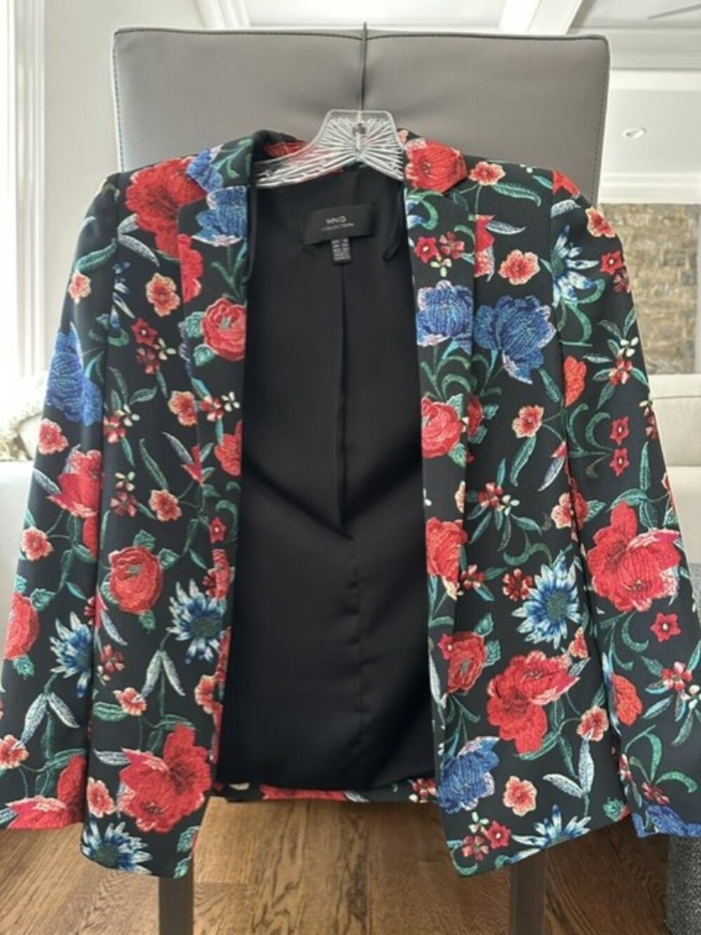 Mango floral open front jacket Size XS